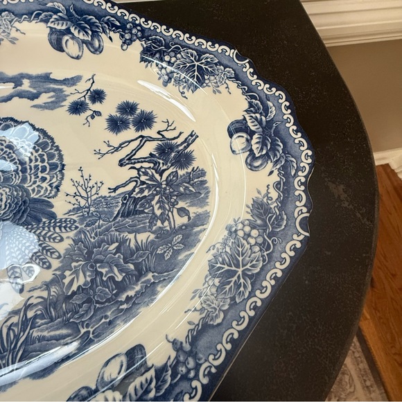Blue and White Turkey Platter - Japan - English Countryside - Picture 5 of 11